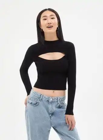 Terranova Maglia crop lupetto con cut out offerta