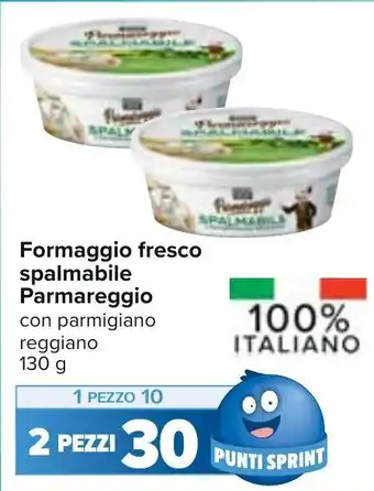 Carrefour Parmareggio Formaggio fresco spalmabile con parmigiano reggiano 130 g offerta