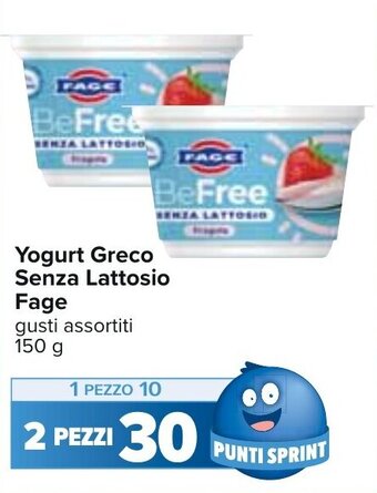 Carrefour Fage Yogurt Greco Senza Lattosio gusti assortiti 150 g offerta
