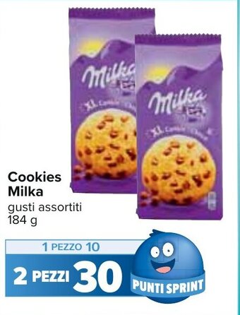 Carrefour Milka Cookies gusti assortiti 184 g offerta