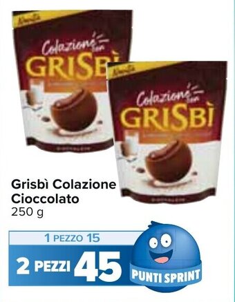 Carrefour Grisbì Colazione Cioccolato 250 g offerta