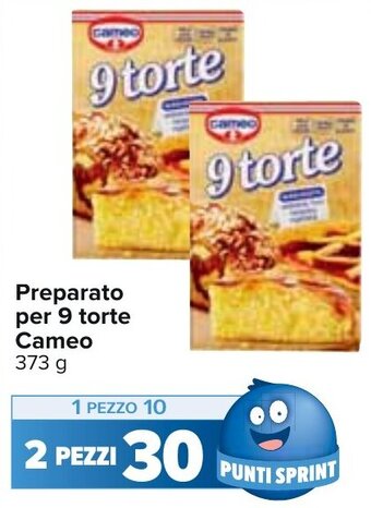 Carrefour Cameo Preparato per 9 torte 373 g offerta