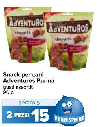 Carrefour Purina Adventuros Snack per cani gusti assortiti 90 g offerta