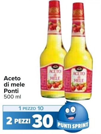 Carrefour Ponti Aceto di mele 500 ml offerta