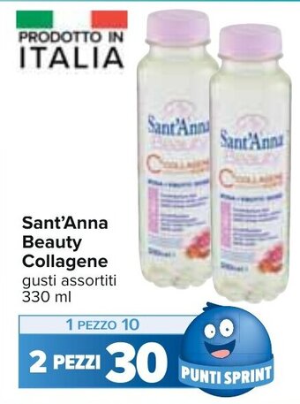 Carrefour Sant'Anna Beauty Collagene gusti assortiti 330 ml offerta