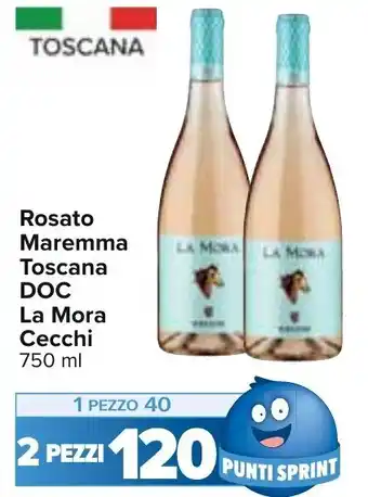 Carrefour La Mora Cecchi Rosato Maremma Toscana DOC 750 ml offerta