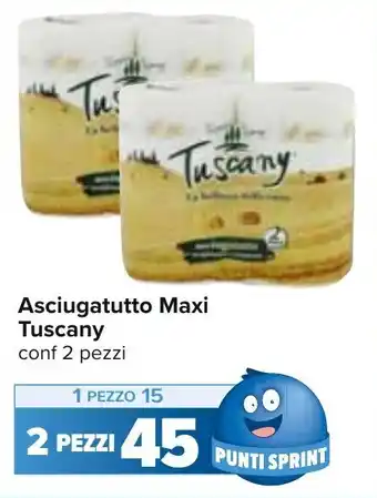 Carrefour Tuscany Asciugatutto Maxi conf 2 pezzi offerta