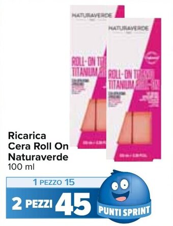 Carrefour Naturaverde Ricarica Cera Roll On 100 ml offerta