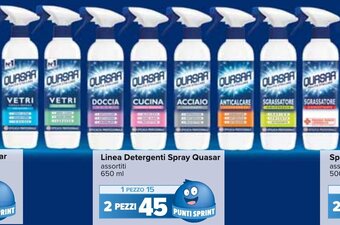 Carrefour Quasar Linea Detergenti Spray assortiti 650 ml offerta