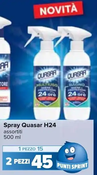 Carrefour Quasar Spray H24 assortiti 500 ml offerta