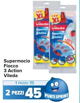 Carrefour Vileda Supermocio Fiocco 3 Action offerta