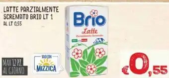 MAX Supermercati Brio Latte Parzialmente Scremato 1Lt al 0,55Lt offerta