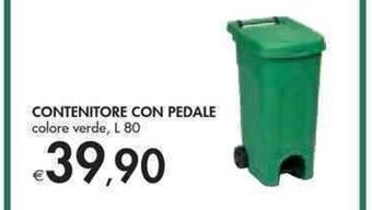 Contenitore Con Pedale colore verde, L 80