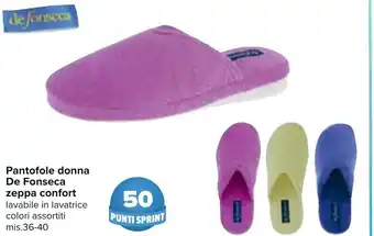 Carrefour De Fonseca Pantofole donna zeppa confort offerta