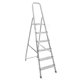 Franzy's Sicos scala grande in alluminio a 6 gradini con struttura pieghevole offerta