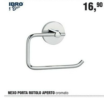 Idro Bric Nexo Porta Rotolo Aperto Cromato