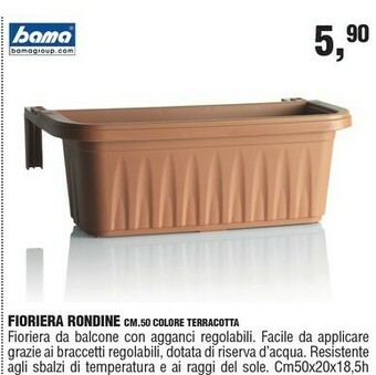 BricolaRge Bama Fioriera Rondine offerta