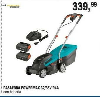 McCulloch Gardena PowerMax Li-40/32 Tagliaerba A Spinta Grigio Batteria