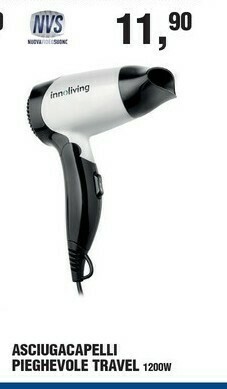 Innoliving Asciugacapelli Pieghevole Travel 1200w