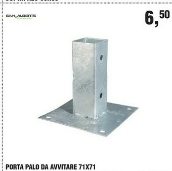 BricolaRge Porta Palo Da Avvitare 71x71 offerta