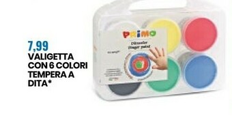 Eurospin Valigetta Con 6 Colori Tempera A Dita offerta