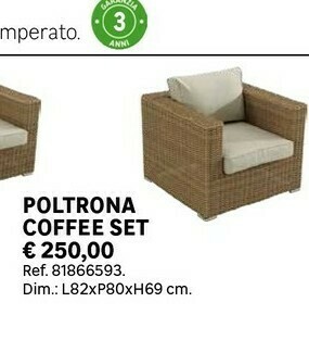Leroy Merlin Poltrona Coffee Set Ref.81866593 offerta