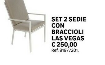 Leroy Merlin Las Vegas Set 2 Sedie Con Braccioli offerta