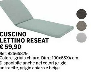 Leroy Merlin Cuscino Lettino Reseat offerta