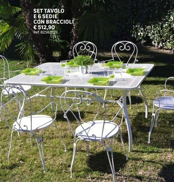 Leroy Merlin Set Tavolo E6 Sedie Con Bracciol offerta