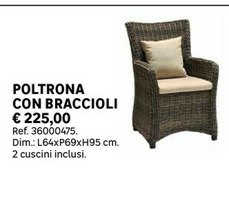 Leroy Merlin Poltrona Con Braccioli offerta