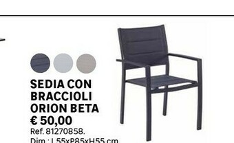Sedia Con Braccioli Orion Beta