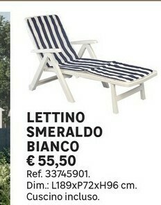 Leroy Merlin Lettino Smeraldo Bianco offerta