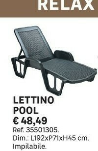 Leroy Merlin Lettino Pool offerta