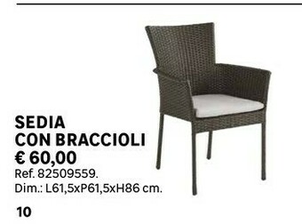Leroy Merlin Sedia Con Braccioli offerta