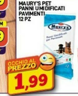 Maury's Maury's Pet Panni Umidificati Pavimenti offerta