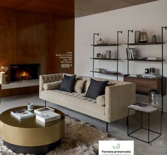Maisons du Monde Liam Divano 2/3 Posti Velluto Beige offerta