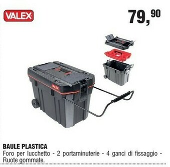 Valex Baule Plastica Foro Per Lucchetto