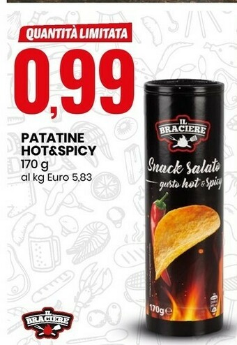 Eurospin Il braciere Patatine Hot & Spicy offerta