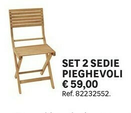 Leroy Merlin Set 2 Sedie Pieghevoli offerta