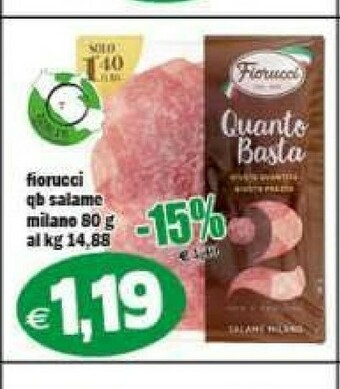 Gros Fiorucci Salame Milano 80 G offerta