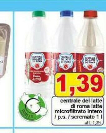 Gros Centrale del latte di roma Latte parzialmente scremato offerta