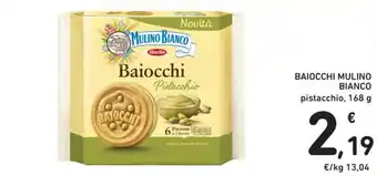 Conad Mulino Bianco Baiocchi pistacchio 168 g offerta