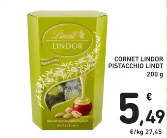 Conad Lindt Cornet Lindor Pistacchio 200 g offerta