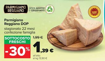Carrefour Parmigiano Reggiano DOP stagionato 22 mesi confezione famiglia offerta