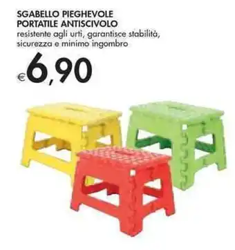 Bennet Sgabello Pieghevole Portatile Antiscivolo resistente agli urti, garantisce stabilità, sicurezza e minimo ingombro offerta