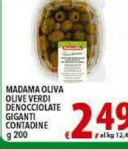 Iper Triscount Madama oliva Olive Verdi Denocciolate Nocellara Etnea 200 G(ml) offerta