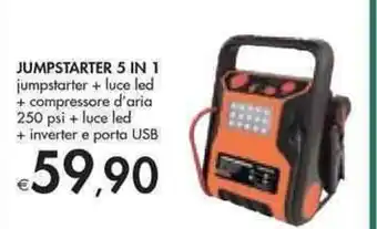 Bennet Jumpstarter 5 IN 1 jumstarter + luce led + compressore d'aria 250 psi + luce led + inverter e proto USB offerta