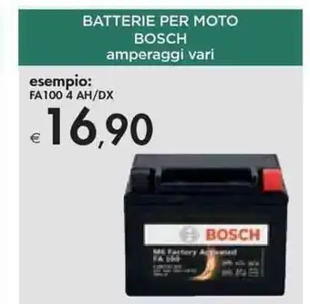 Bennet Bosch Batterie Per Moto amperaggi vari FA 100 4 AH / DX offerta