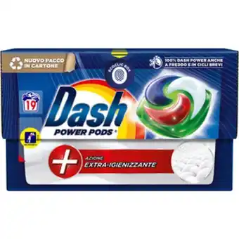 PiùMe Dash power pods extra igienizzante bucato lavatrice 19 pods ecodosi offerta
