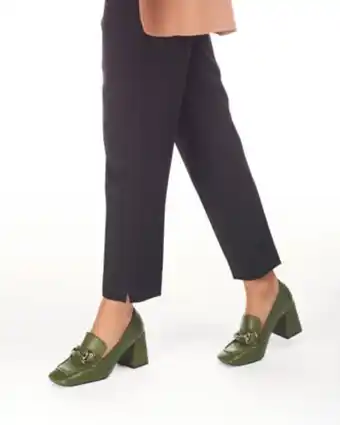 Globo Moda Miss globo - décolleté verde con morsetto tacco medio 7,5cm e soletta vera pelle offerta